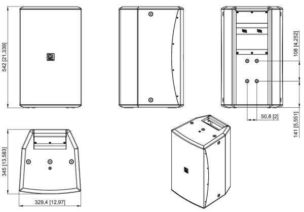 AUDAC VEXO110/B, двухполосная акустическая система
